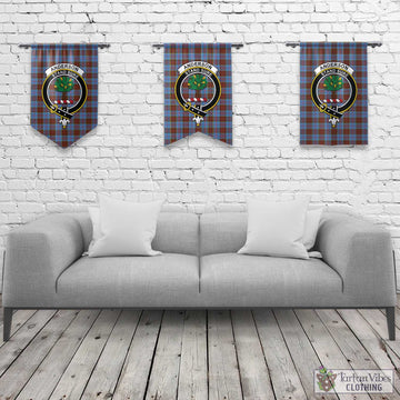 Anderson Modern Tartan Gonfalon, Tartan Banner with Family Crest