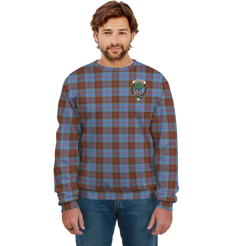 Anderson Modern Tartan Sweatshirt with Family Crest Unisex - Tartan Vibes Clothing