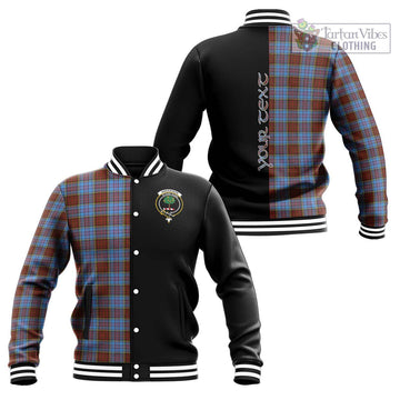 Anderson Modern Tartan Baseball Jacket with Family Crest and Half Of Me Style