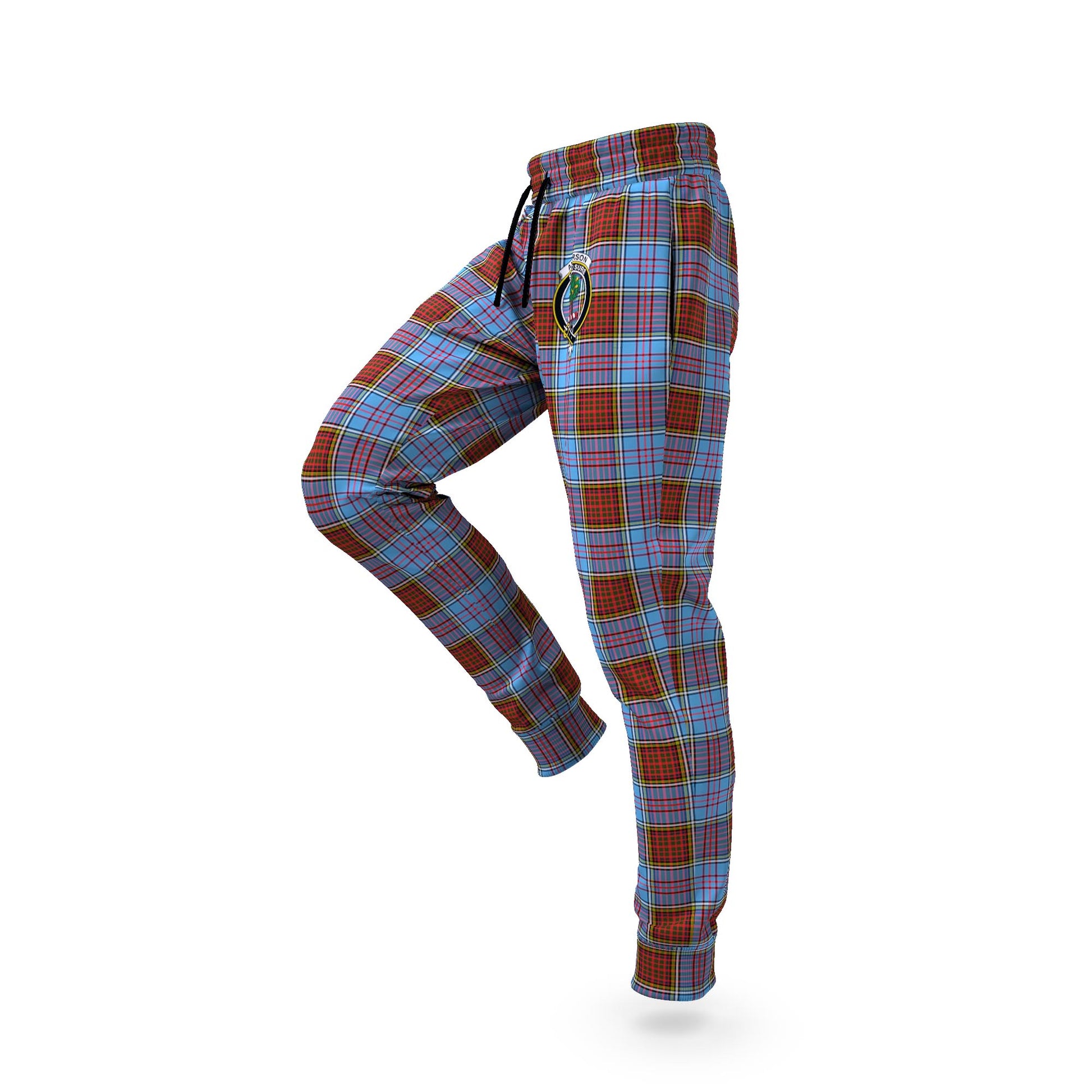 Anderson Modern Tartan Joggers Pants with Family Crest S - Tartan Vibes Clothing