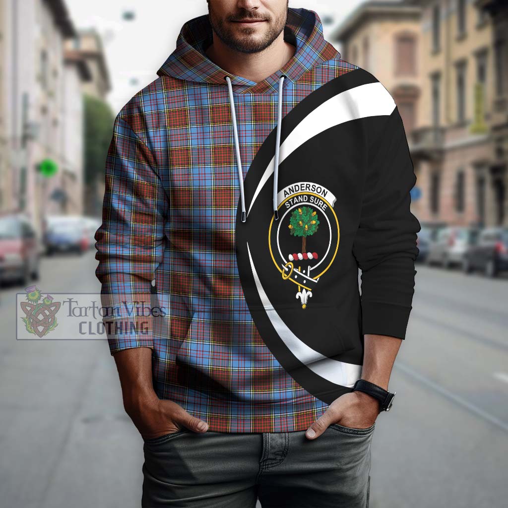 Tartan Vibes Clothing Anderson Modern Tartan Hoodie with Family Crest Circle Style