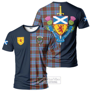 Anderson Modern Tartan T-Shirt Alba with Scottish Lion Royal Arm Half Style