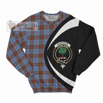 Anderson Modern Tartan Sweatshirt with Family Crest Circle Style