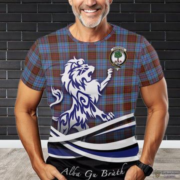 Anderson Modern Tartan T-Shirt with Alba Gu Brath Regal Lion Emblem