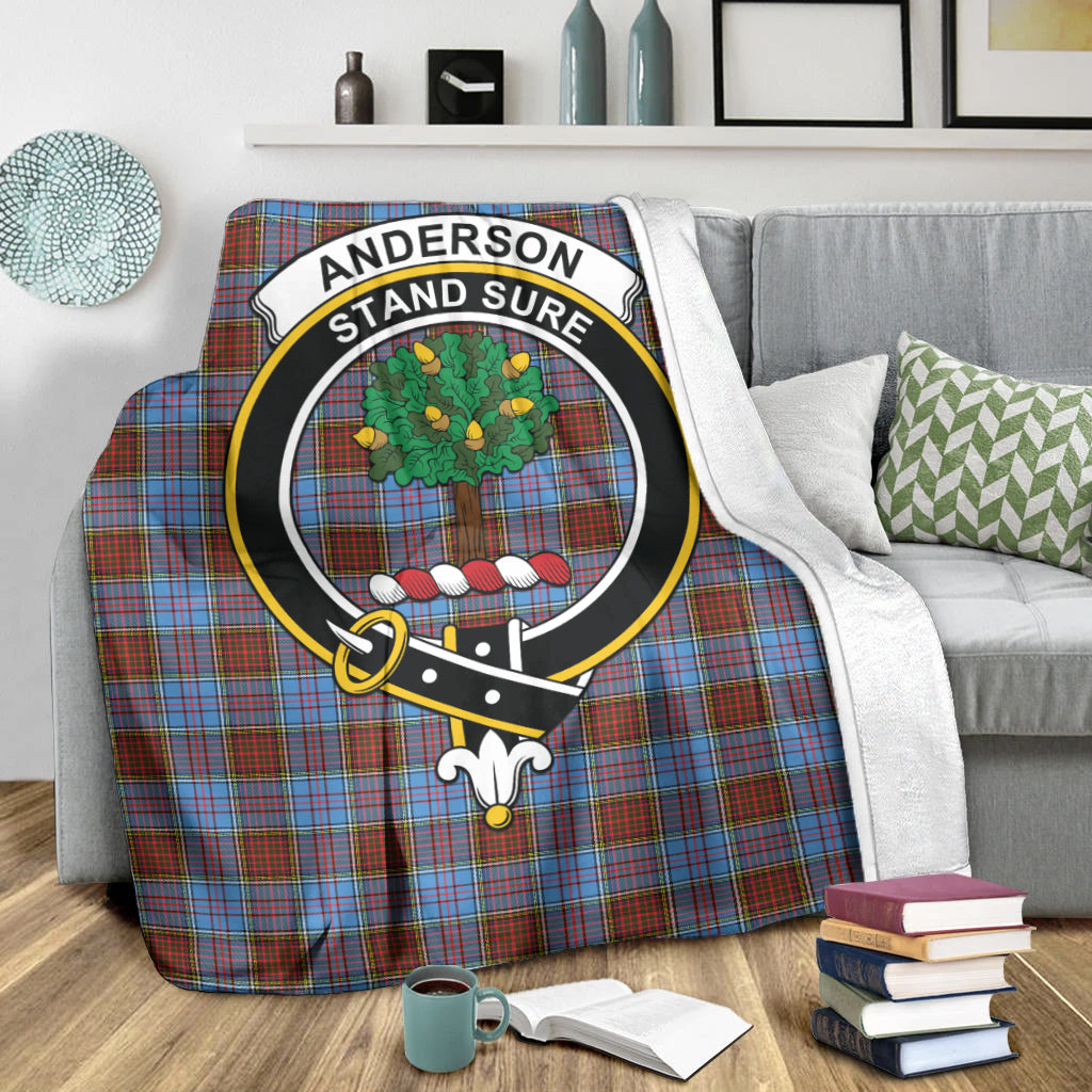 Anderson Modern Tartan Blanket with Family Crest X-Large 59 x 79 inches 150 x 200 cm - Tartan Vibes Clothing