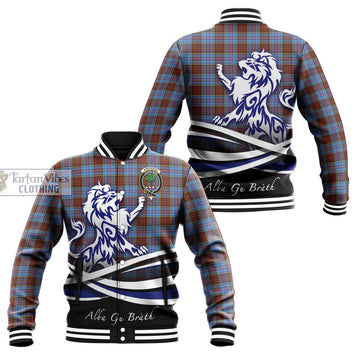 Anderson Modern Tartan Baseball Jacket with Alba Gu Brath Regal Lion Emblem