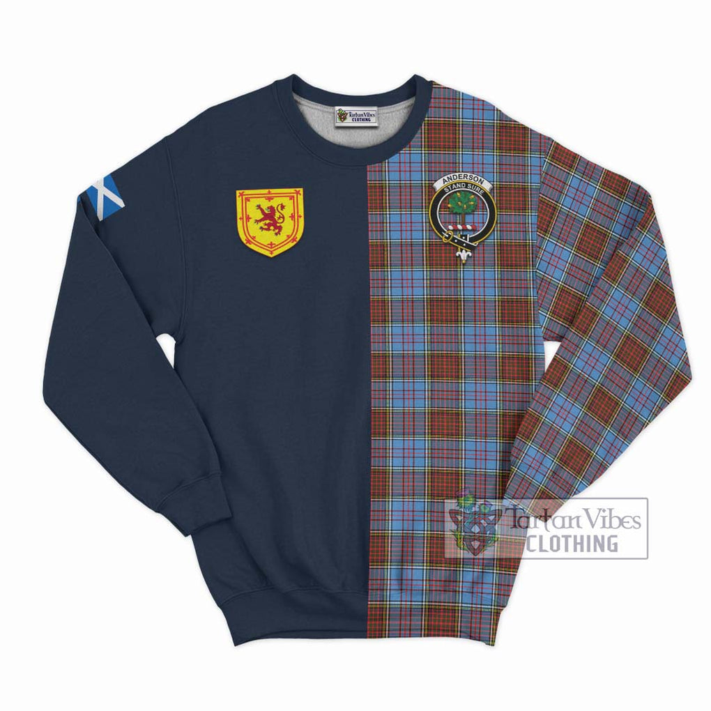 Tartan Vibes Clothing Anderson Modern Tartan Sweatshirt with Scottish Lion Royal Arm Half Style