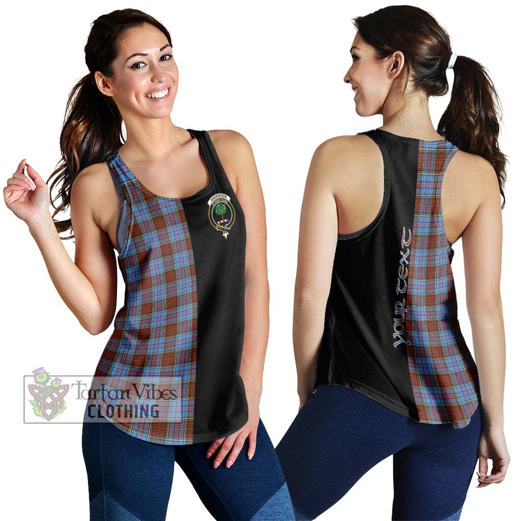 Anderson Modern Tartan Women's Racerback Tanks with Family Crest and Half Of Me Style 4XL - Tartanvibesclothing Shop