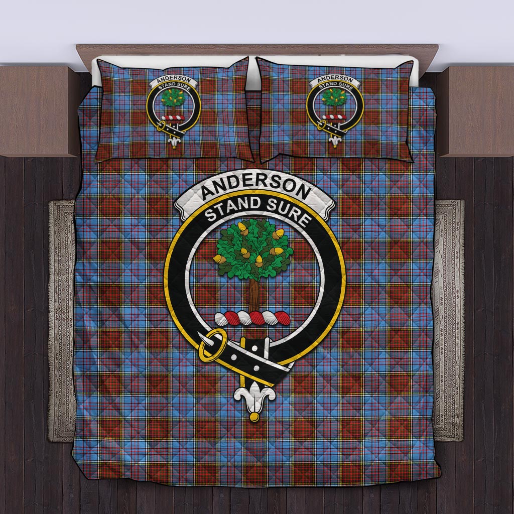 Anderson Modern Tartan Quilt Bed Set with Family Crest Twin - Tartan Vibes Clothing