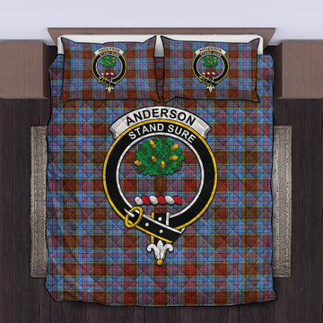 Anderson Modern Tartan Quilt Bed Set with Family Crest