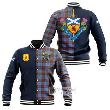 Anderson Modern Tartan Baseball Jacket Alba with Scottish Lion Royal Arm Half Style