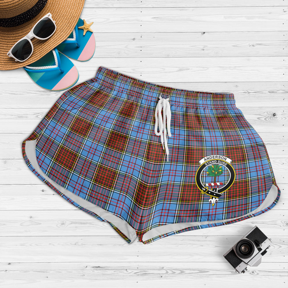 Anderson Modern Tartan Womens Shorts with Family Crest - Tartanvibesclothing