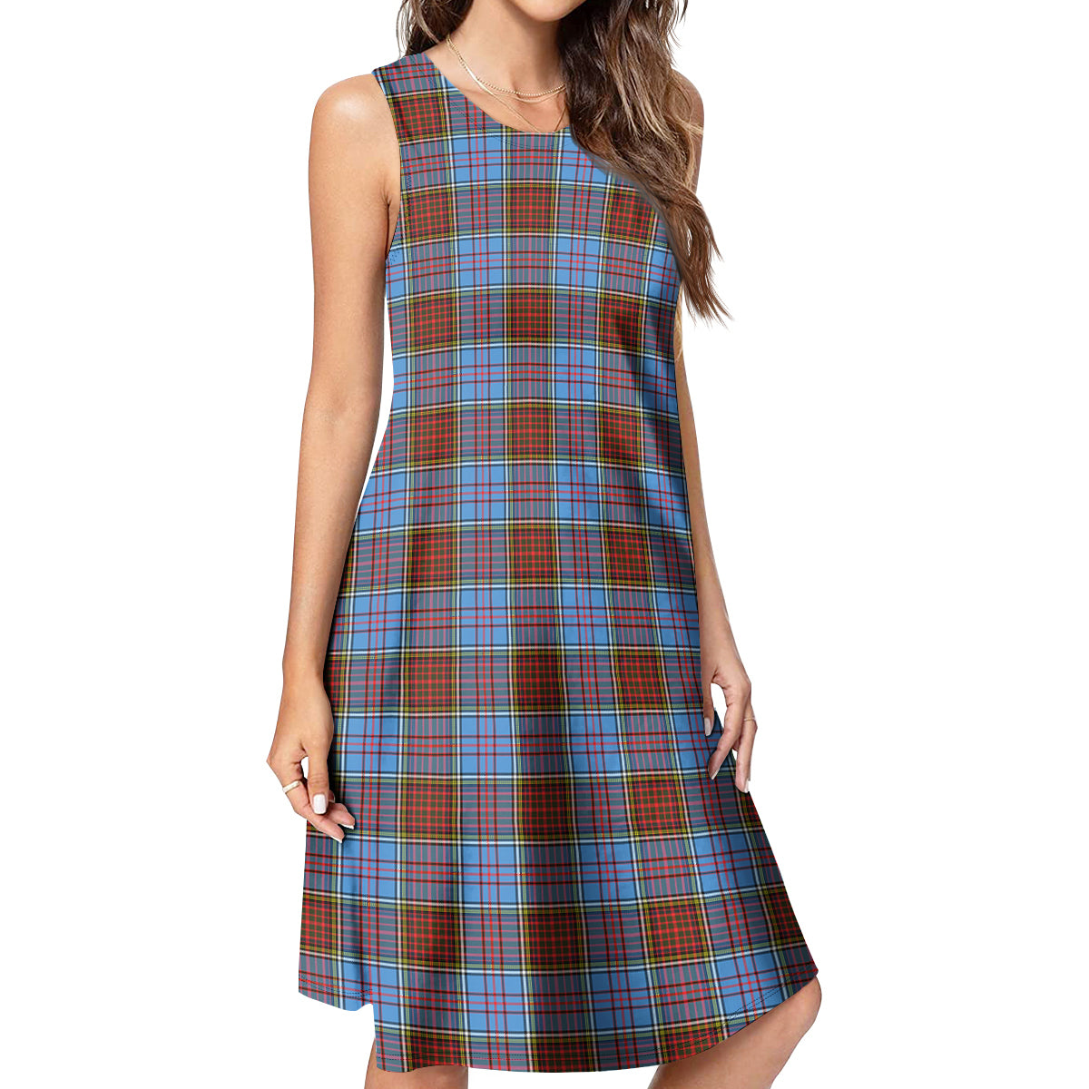 Anderson Modern Tartan Womens Casual Dresses - Tartanvibesclothing