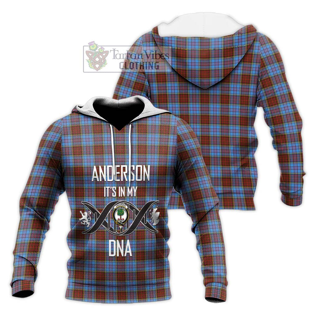 Anderson Modern Tartan Knitted Hoodie with Family Crest DNA In Me Style Unisex Knitted Pullover Hoodie - Tartanvibesclothing Shop