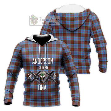 Anderson Modern Tartan Knitted Hoodie with Family Crest DNA In Me Style