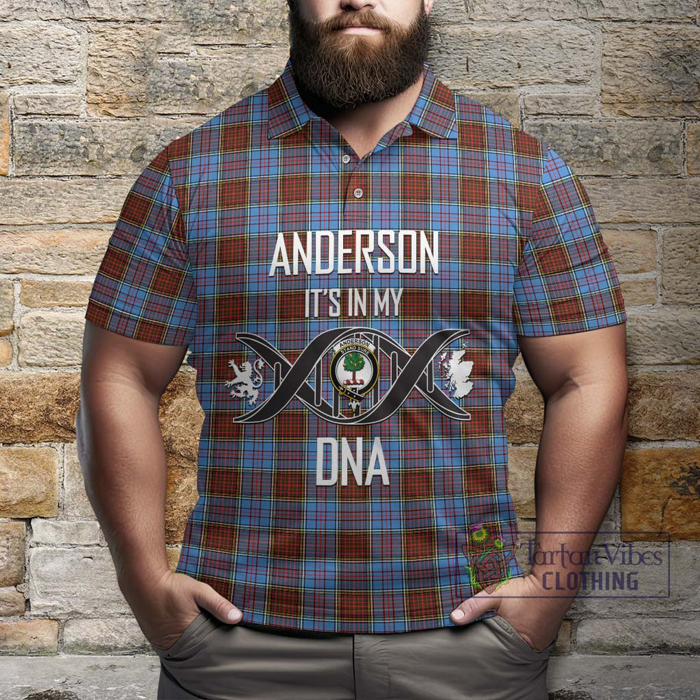 Anderson Modern Tartan Polo Shirt with Family Crest DNA In Me Style Kid - Tartanvibesclothing Shop