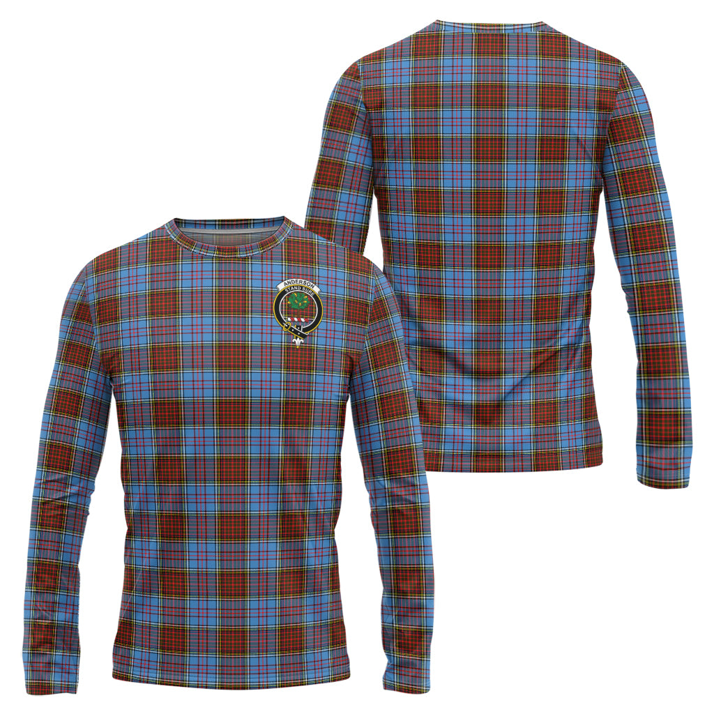 Anderson Modern Tartan Long Sleeve T-Shirt with Family Crest Unisex - Tartanvibesclothing