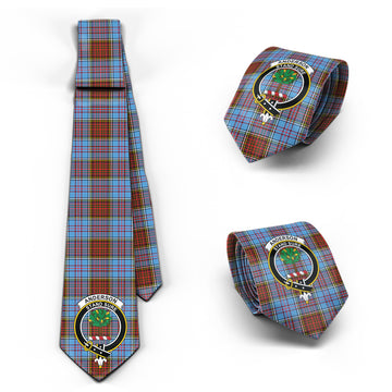 Anderson Modern Tartan Classic Necktie with Family Crest