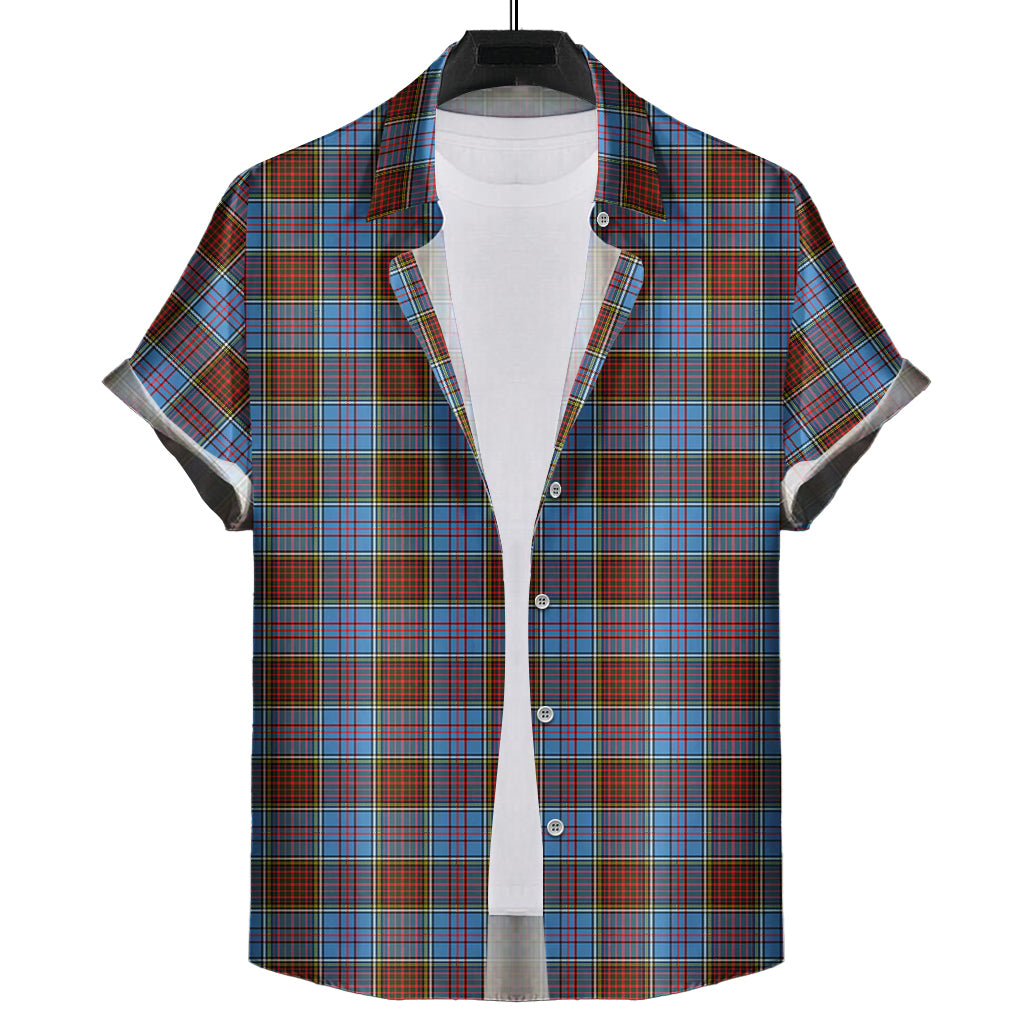 Anderson Modern Tartan Short Sleeve Button Down Shirt - Tartanvibesclothing