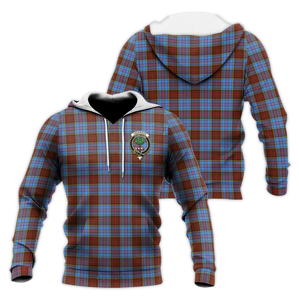 Anderson Modern Tartan Knitted Hoodie with Family Crest Unisex Knitted Hoodie - Tartanvibesclothing