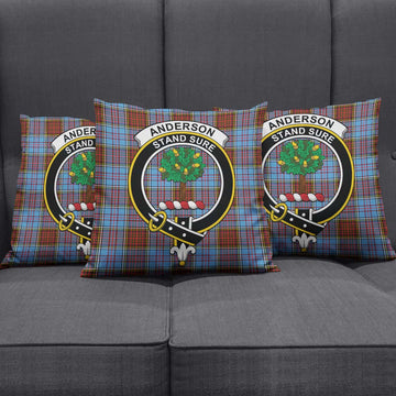 Anderson Modern Tartan Pillow Cover with Family Crest