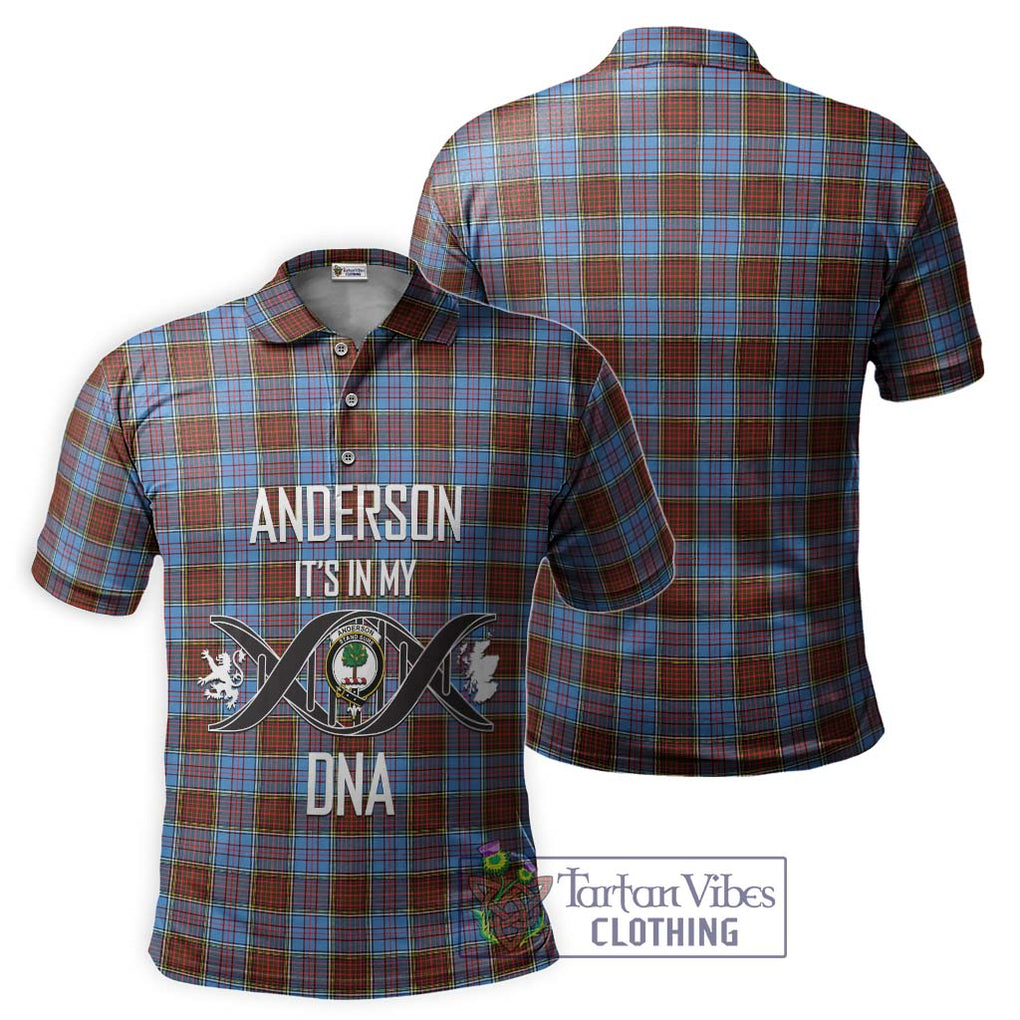 Anderson Modern Tartan Polo Shirt with Family Crest DNA In Me Style - Tartanvibesclothing Shop