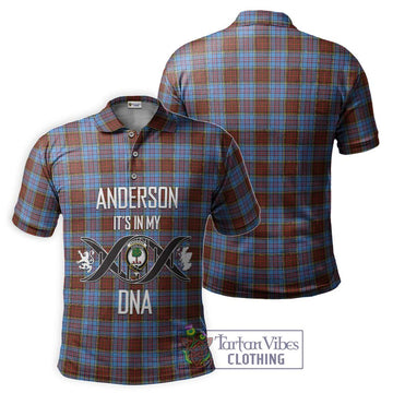 Anderson Modern Tartan Polo Shirt with Family Crest DNA In Me Style