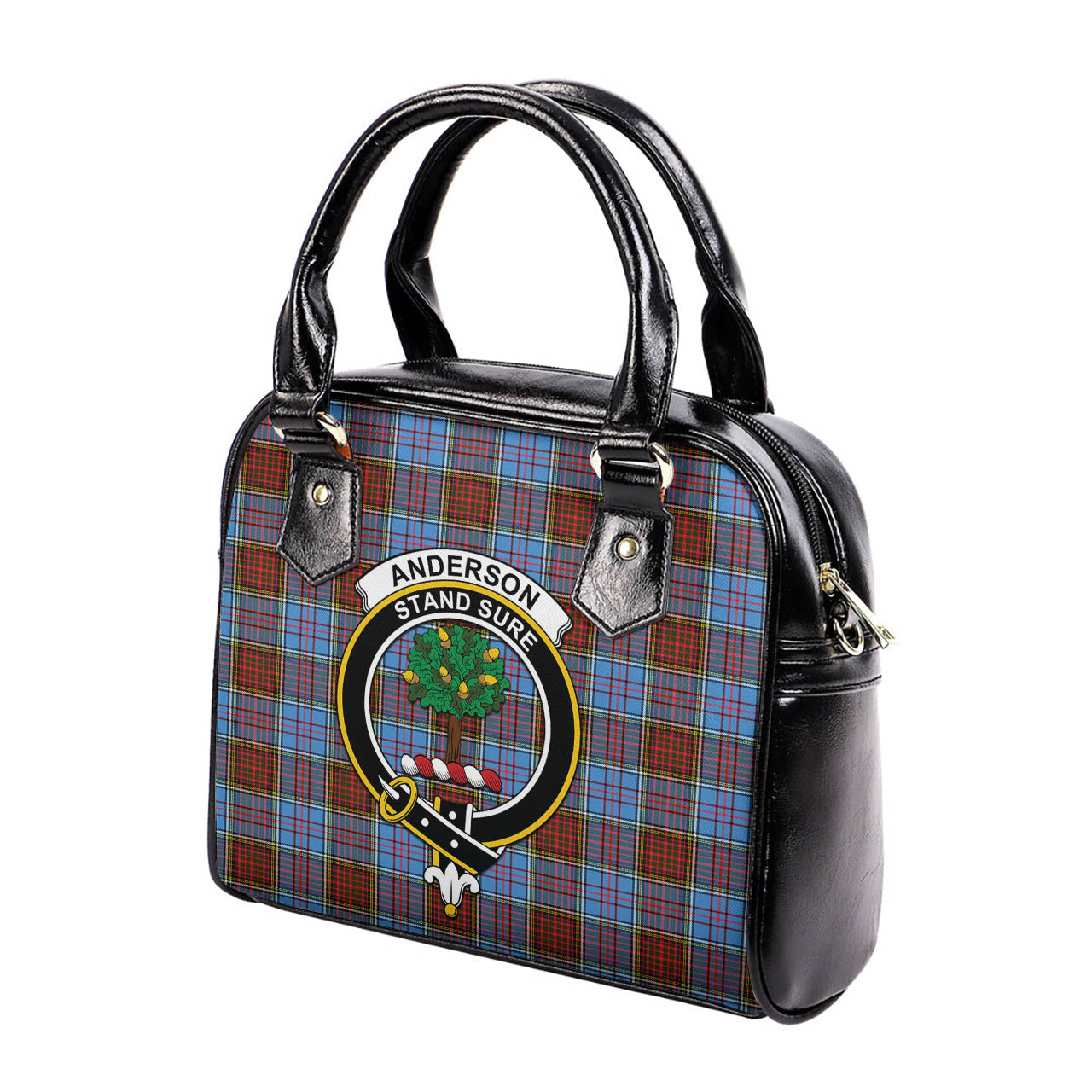 Anderson Modern Tartan Shoulder Handbags with Family Crest - Tartanvibesclothing