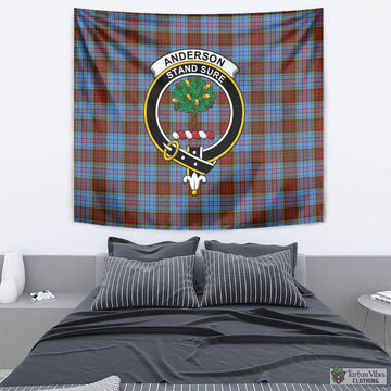 Anderson Modern Tartan Tapestry Wall Hanging and Home Decor for Room with Family Crest