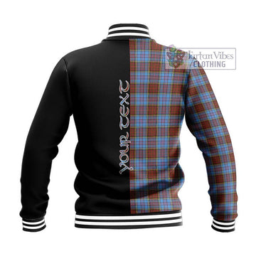 Anderson Modern Tartan Baseball Jacket with Family Crest and Half Of Me Style