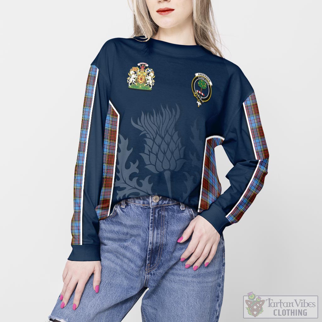 Tartan Vibes Clothing Anderson Modern Tartan Sweatshirt with Family Crest and Scottish Thistle Vibes Sport Style