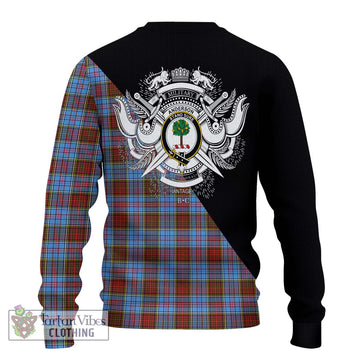 Anderson Modern Tartan Ugly Sweater with Family Crest and Military Logo Style