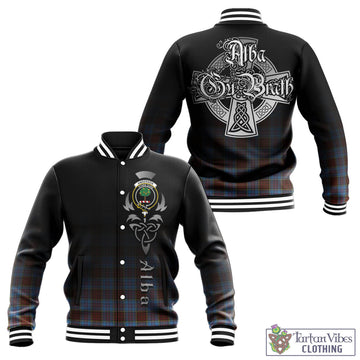 Anderson Modern Tartan Baseball Jacket Featuring Alba Gu Brath Family Crest Celtic Inspired