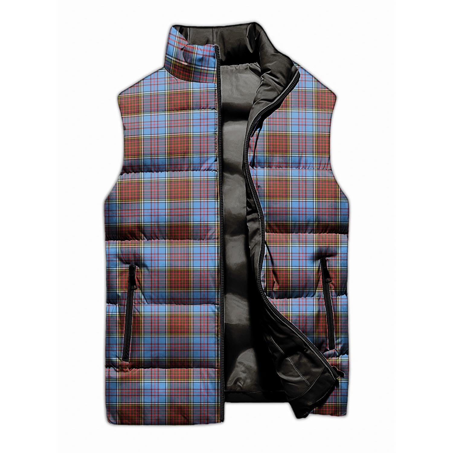 Anderson Modern Tartan Sleeveless Puffer Jacket - Tartanvibesclothing