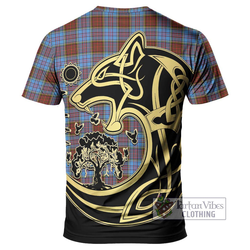 Anderson Modern Tartan T-Shirt with Family Crest Celtic Wolf Style - Tartan Vibes Clothing