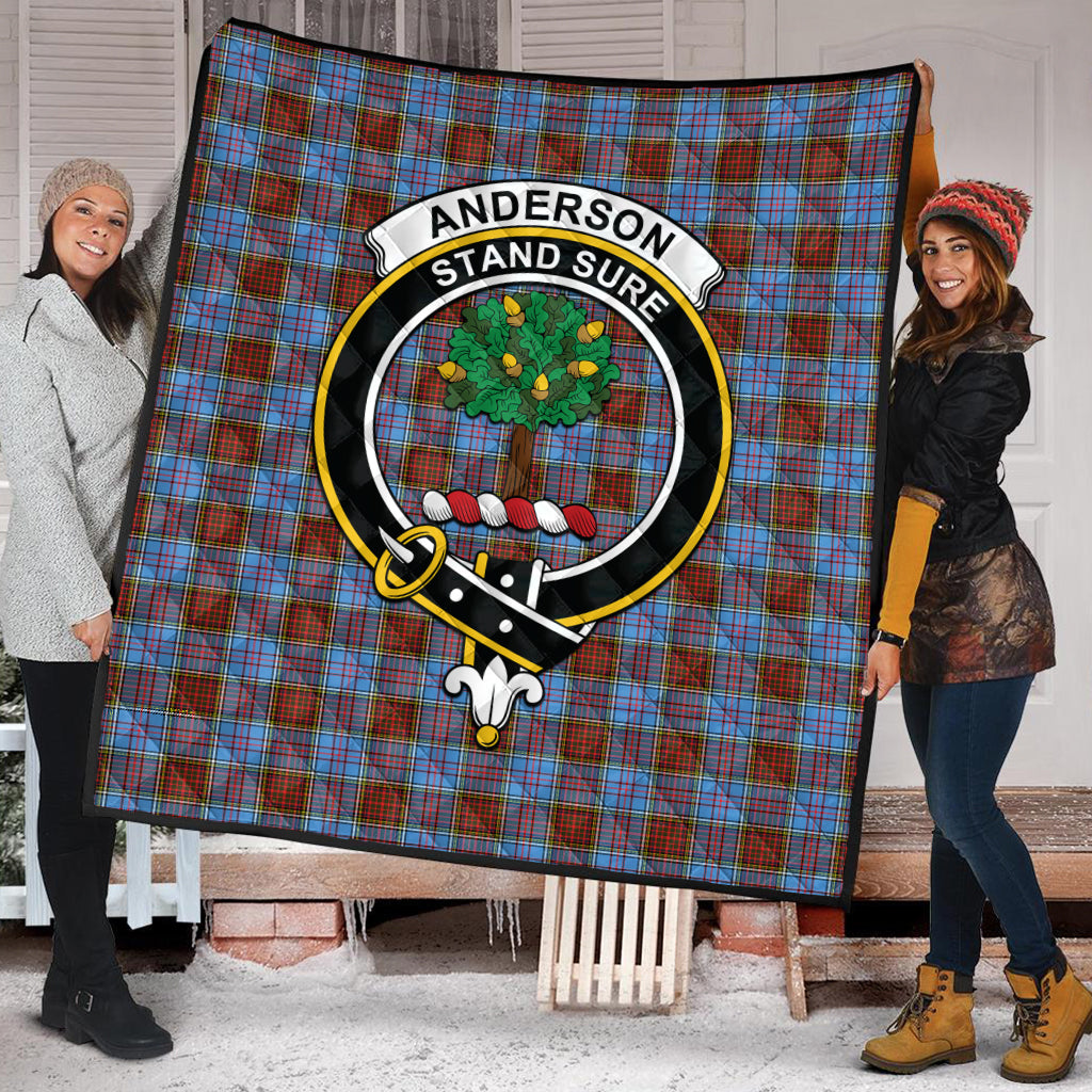 Anderson Modern Tartan Quilt with Family Crest - Tartanvibesclothing