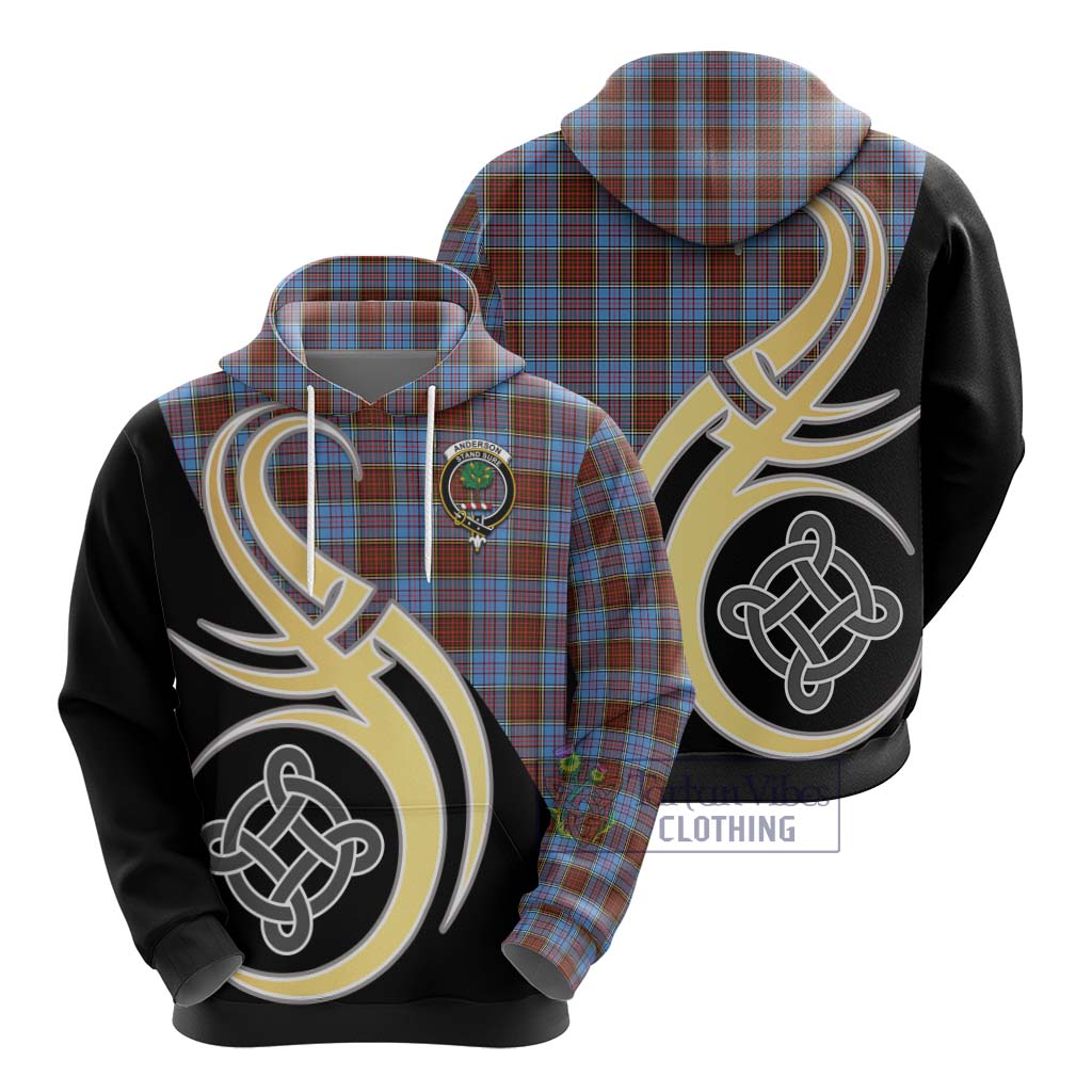 Anderson Modern Tartan Hoodie with Family Crest and Celtic Symbol Style - Tartan Vibes Clothing