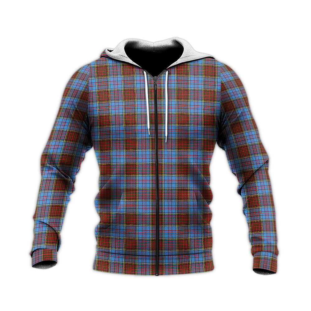 Anderson Modern Tartan Knitted Hoodie Unisex Knitted Zip Hoodie - Tartanvibesclothing