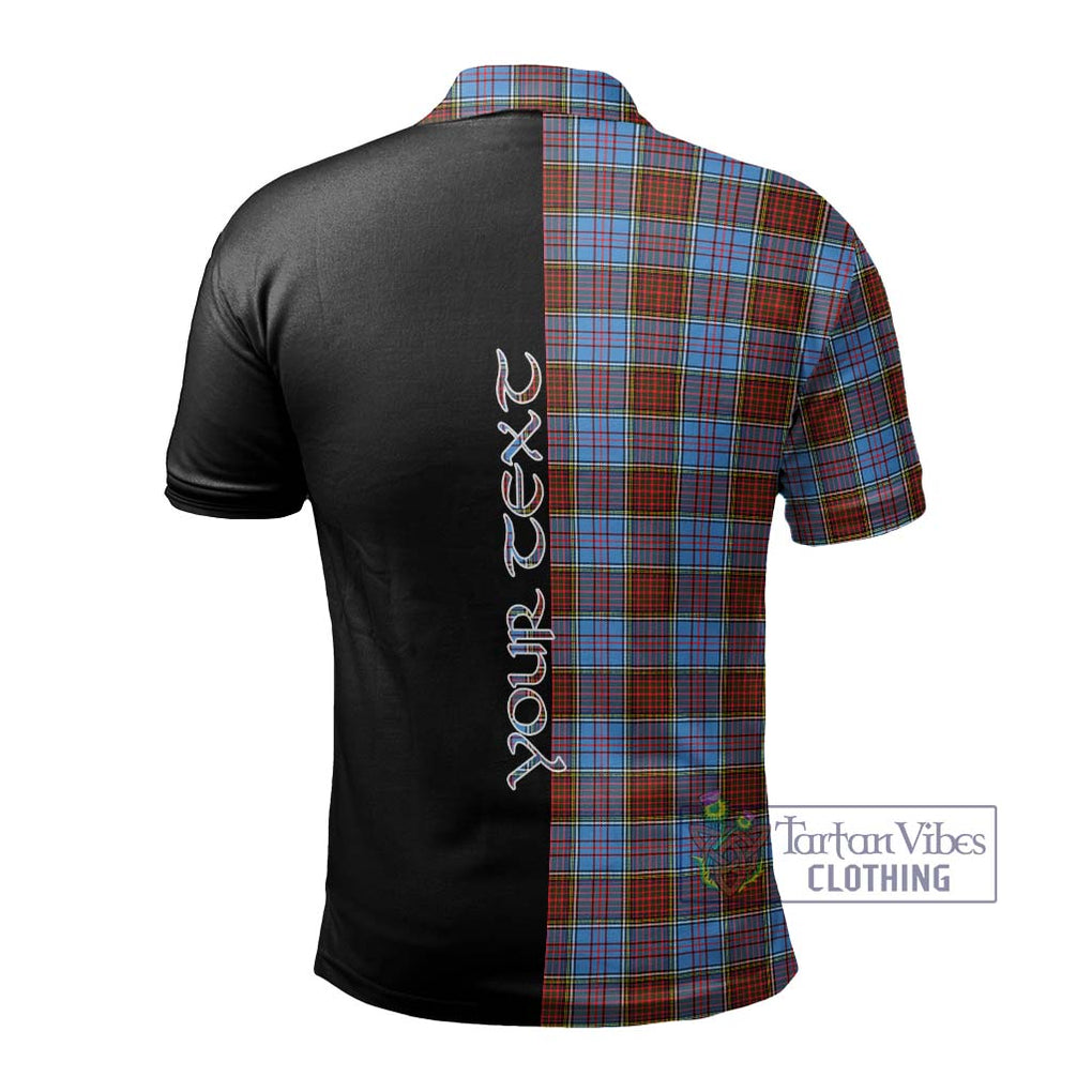 Anderson Modern Tartan Polo Shirt with Family Crest and Half Of Me Style - Tartanvibesclothing Shop