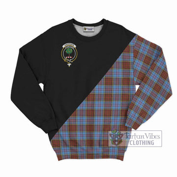 Anderson Modern Tartan Sweatshirt with Family Crest and Military Logo Style