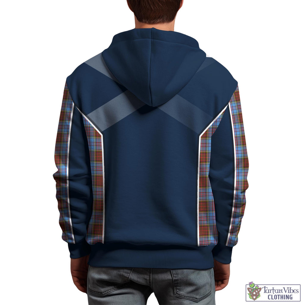 Tartan Vibes Clothing Anderson Modern Tartan Hoodie with Family Crest and Scottish Thistle Vibes Sport Style