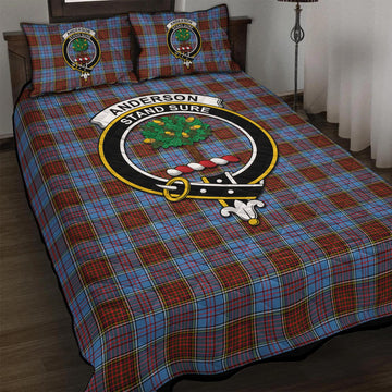 Anderson Modern Tartan Quilt Bed Set with Family Crest