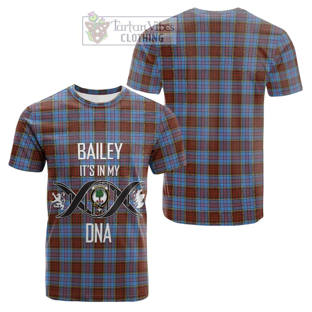 Tartan Vibes Clothing Anderson Modern Tartan Cotton T-shirt with Family Crest DNA In Me Style