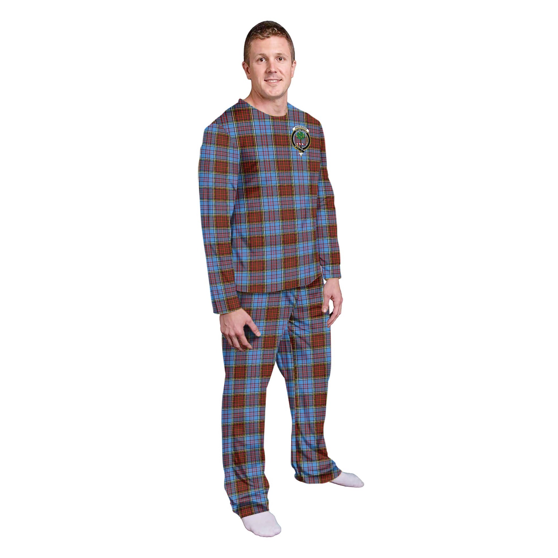 Anderson Modern Tartan Pajamas Family Set with Family Crest - Tartan Vibes Clothing