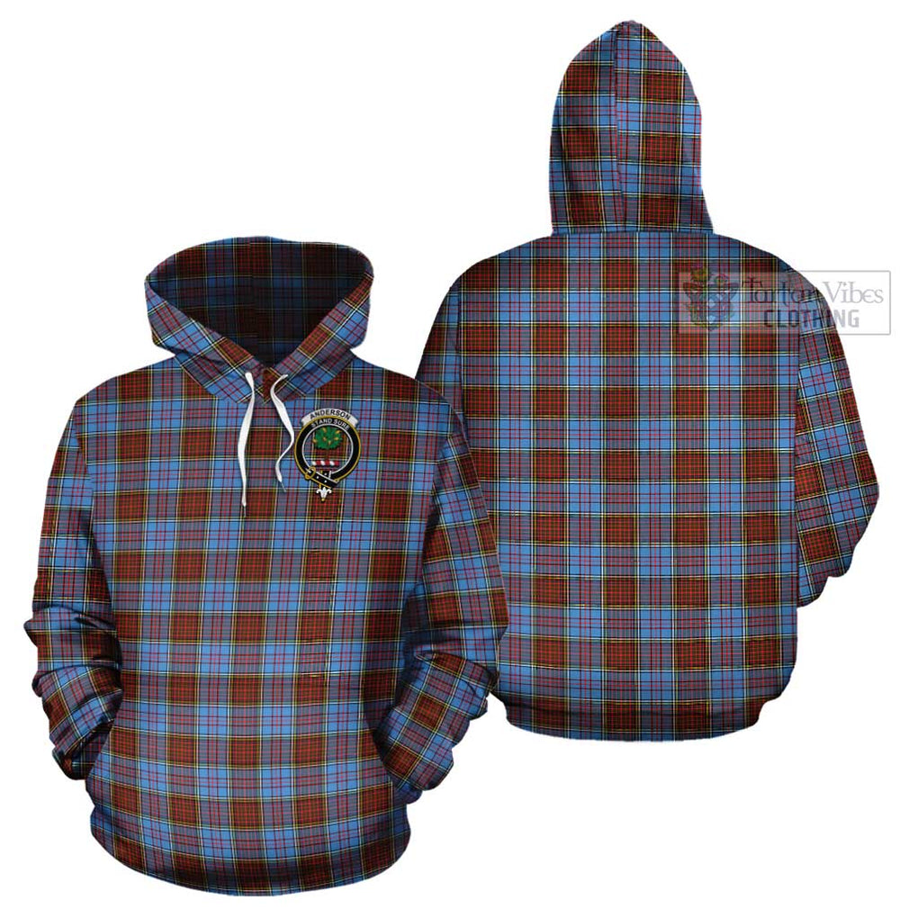 Anderson Modern Tartan Cotton Hoodie with Family Crest Pullover Hoodie - Tartan Vibes Clothing