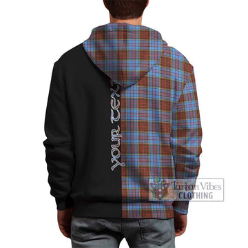 Anderson Modern Tartan Hoodie with Family Crest and Half Of Me Style