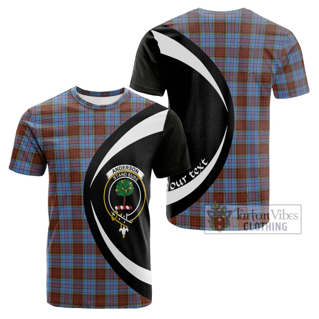 Tartan Vibes Clothing Anderson Modern Tartan Cotton T-shirt with Family Crest Circle Style