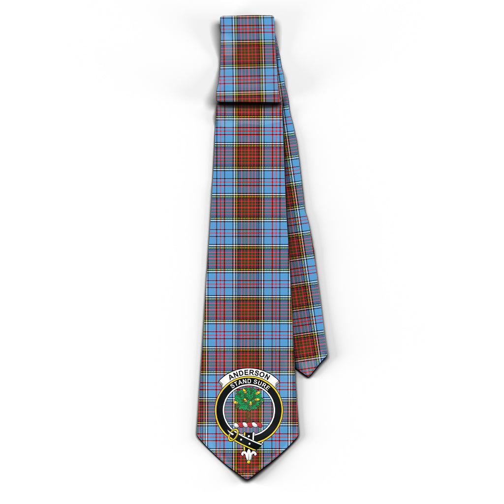 Anderson Modern Tartan Classic Necktie with Family Crest - Tartan Vibes Clothing