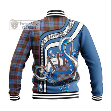 Anderson Modern Tartan Baseball Jacket with Epic Bagpipe Style