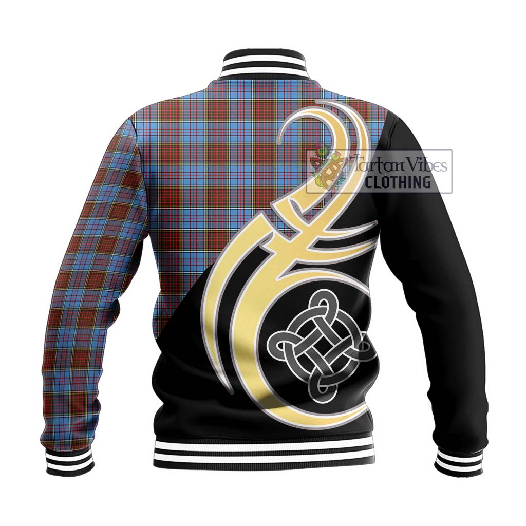 Anderson Modern Tartan Baseball Jacket with Family Crest and Celtic Symbol Style - Tartan Vibes Clothing